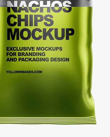 Matte Bag With Black Nachos Mockup