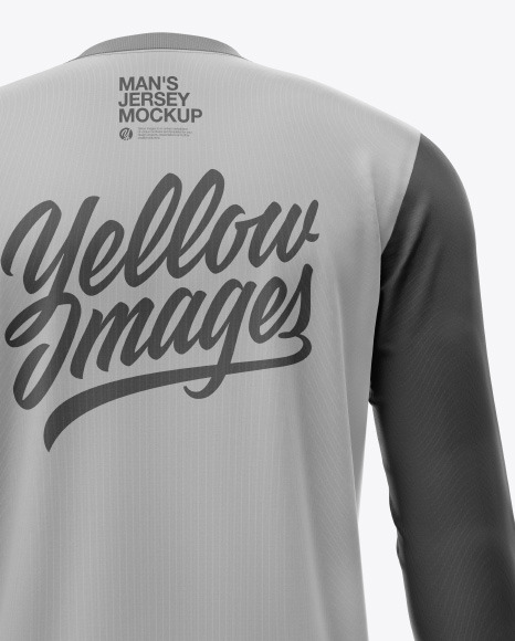 Men's Jersey With Long Sleeve Mockup