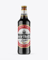 Amber Glass Dark Beer Bottle Mockup