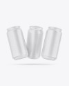 Three Matte Cans Mockup