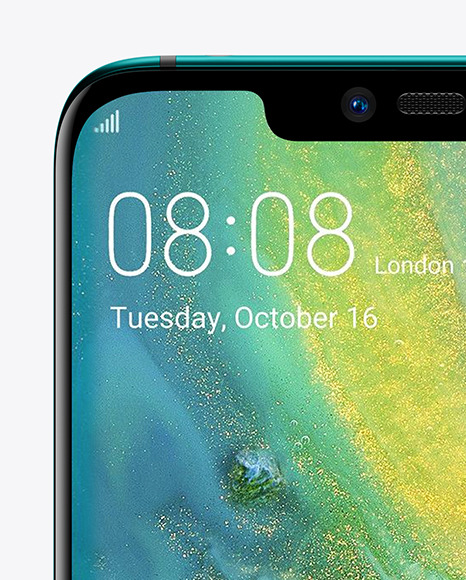 Emerald Green Huawei Mate 20 Pro Mockup