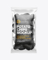 Bag With Black Potato Chips Mockup