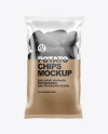 Bag With Black Potato Chips Mockup