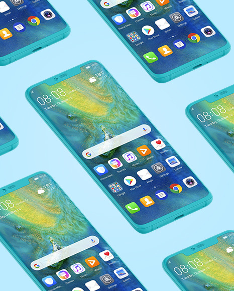 Clay Huawei Mate 20 Pro Mockup