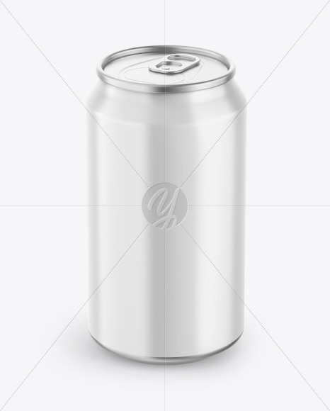 Metallic Drink Can w/ Glossy Finish Mockup