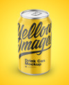 Metallic Drink Can w/ Glossy Finish Mockup