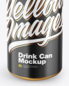 Metallic Drink Can w/ Glossy Finish Mockup