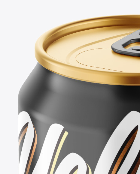 Metallic Drink Can w/ Glossy Finish Mockup