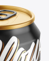 Metallic Drink Can w/ Glossy Finish Mockup