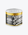 Matte Metallic Tin Can Mockup