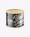 Matte Metallic Tin Can Mockup