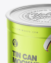 Matte Metallic Tin Can Mockup