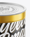 Matte Metallic Tin Can Mockup