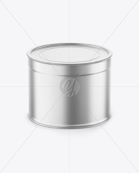 Matte Metallic Tin Can Mockup