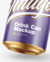 Metallic Drink Can w/ Glossy Finish Mockup