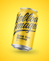 Metallic Drink Can w/ Glossy Finish Mockup