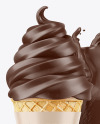 Ice Cream Cone with Splash Mockup