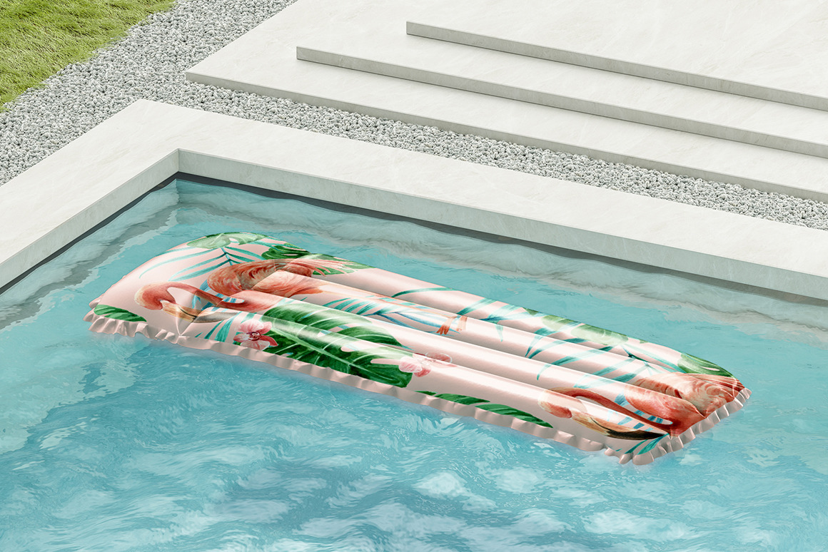 Swim Mattress Mockup Swim Mattress Mockup