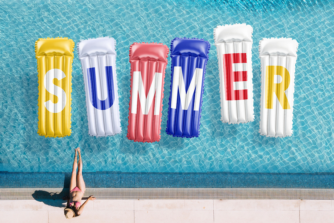 Swim Mattress Mockup Swim Mattress Mockup