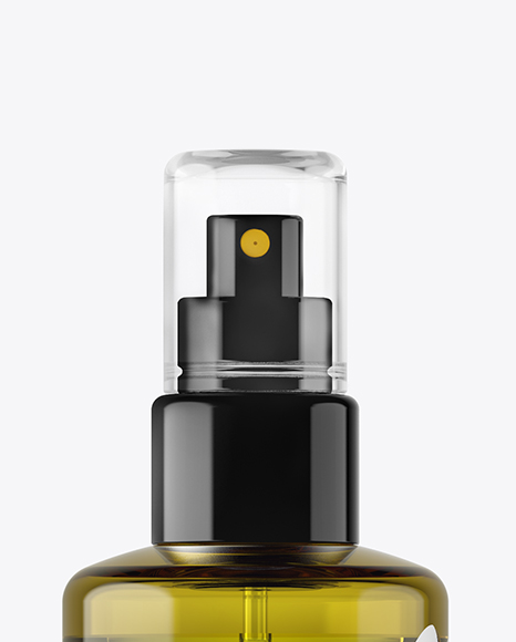 Olive Spray Bottle With Transparent Cap Mockup