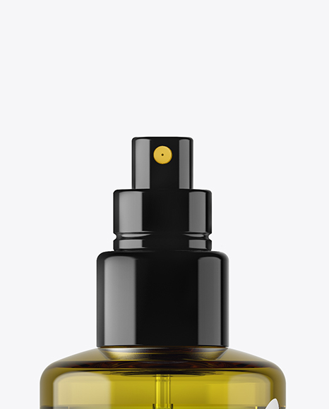 Olive Spray Bottle With Transparent Cap Mockup