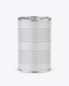 Glossy Tin Can With Pull Tab Mockup (High-Angle Shot)