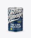 Glossy Tin Can With Pull Tab Mockup (High-Angle Shot)