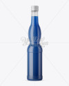 Textured Plastic Bottle with Blue Drink Mockup