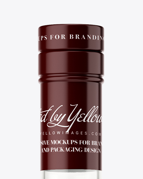 Clear Glass Bottle With Red Wine Mockup Clear Glass Bottle With Red Wine Mockup