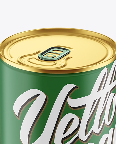 1L Matte Aluminium Can Mockup (High Angle)