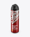 Glossy Metallic Shaving Foam Bottle With Cap Mockup (High-Angle Shot)