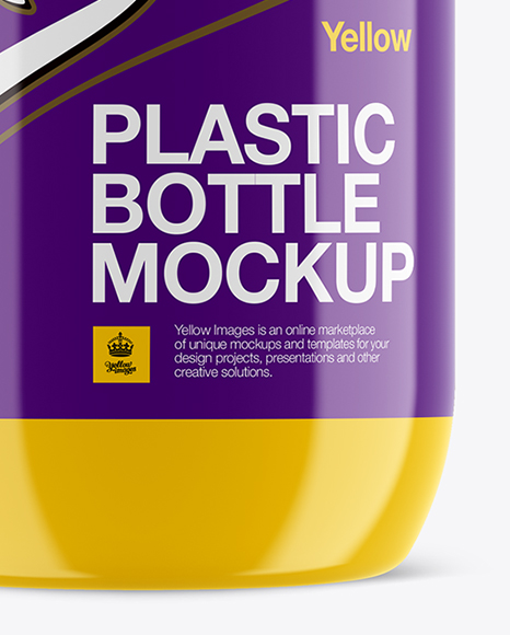 Glossy Plastic Sport Nutrition Bottle Mockup