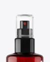 Red Spray Bottle With Transparent Cap Mockup