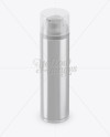 Glossy Metallic Shaving Foam Bottle With Transparent Cap Mockup (High-Angle Shot)