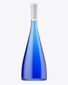 Clear Glass Bottle With Blue Liqour Mockup