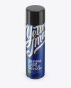 Matte Metallic Shaving Foam Bottle With Cap Mockup (High-Angle Shot)