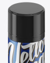 Matte Metallic Shaving Foam Bottle With Cap Mockup (High-Angle Shot)