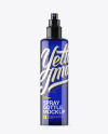 Blue Spray Bottle With Transparent Cap Mockup