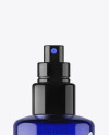 Blue Spray Bottle With Transparent Cap Mockup