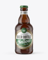 330ml Amber Glass Bottle with Light Beer Mockup