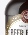 330ml Clear Glass Bottle with Brown Ale Mockup