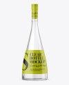 Clear Glass Bottle With Grappa Mockup