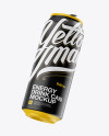 500ml Aluminium Can With Matte Finish Mockup
