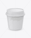 Glossy Ice Cream Cup Mockup - High-Angle Shot