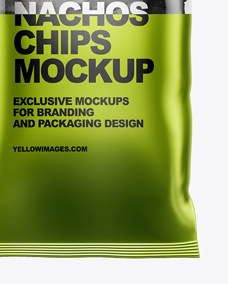 Bag With Black Nachos Mockup