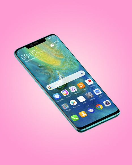 Emerald Green Huawei Mate 20 Pro Mockup