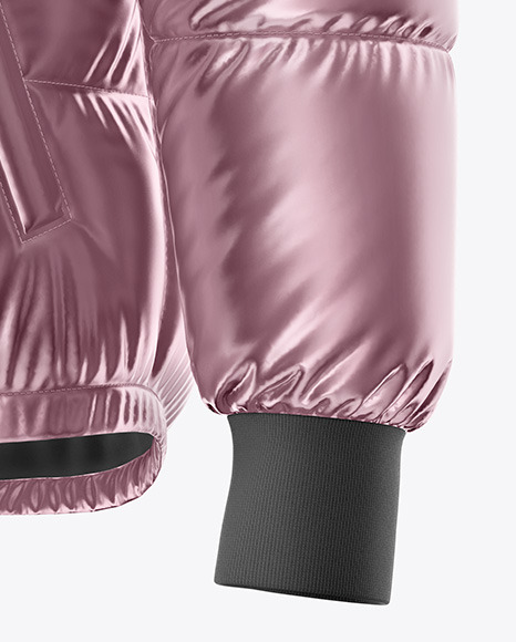 Metallic Women's Down Jacket Mockup