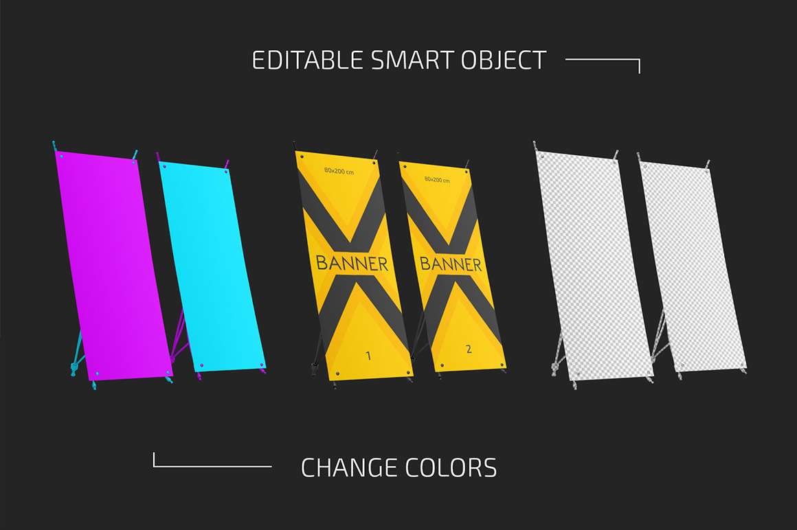 X Banner Mockup Set X Banner Mockup Set