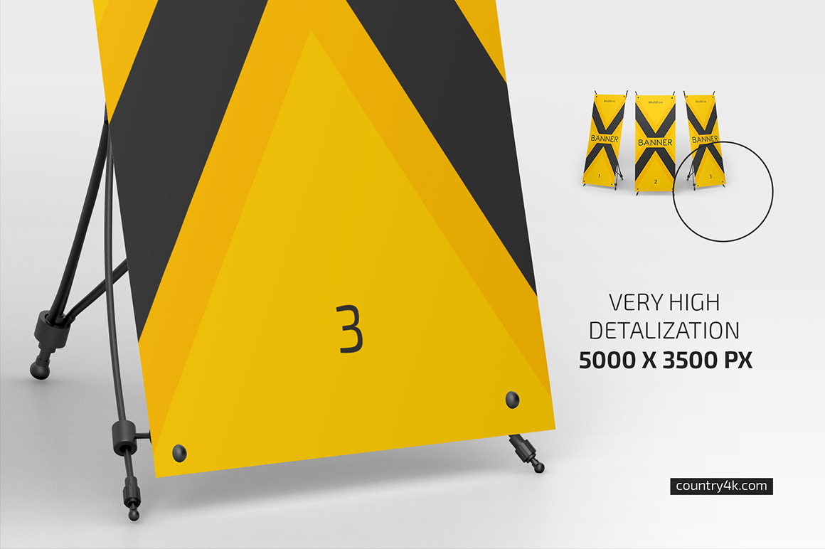 X Banner Mockup Set X Banner Mockup Set