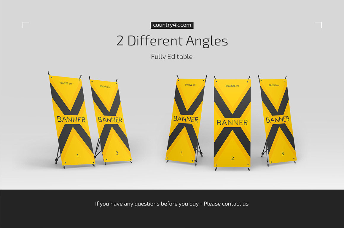 X Banner Mockup Set X Banner Mockup Set